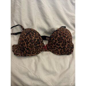 JUICY COUTURE INTIMATES Women's  braw Sz 36C Leopard Print brown w/black spots
